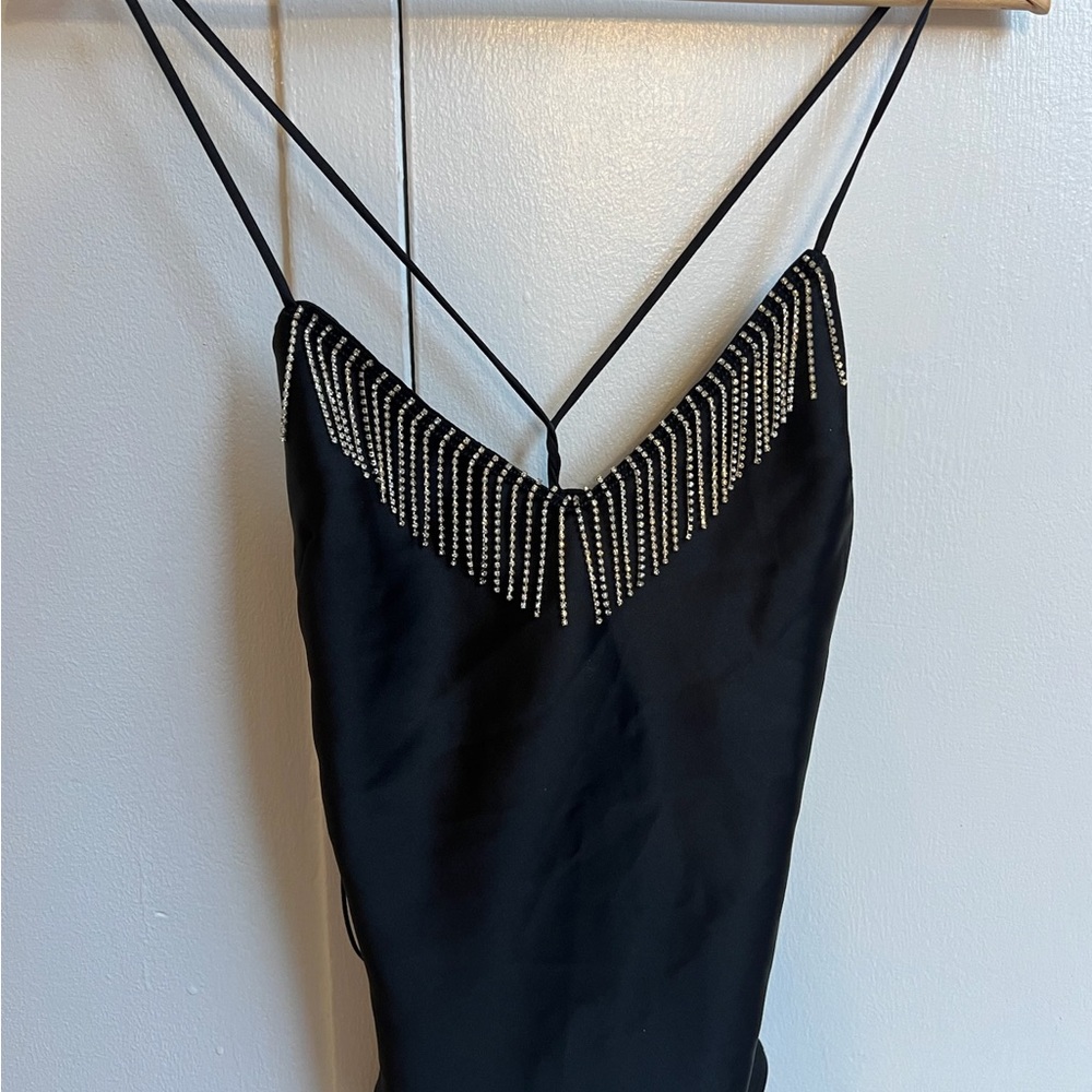 Zara Black Camisole with Silver Accents